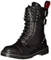Demonia Riv309 bpub  Botas para Mujer Negro Cuero Black Vegan Leather