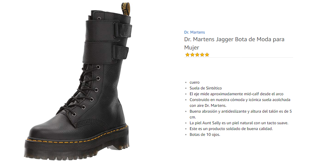 Dr Martens Jagger Bota de Moda para Mujer