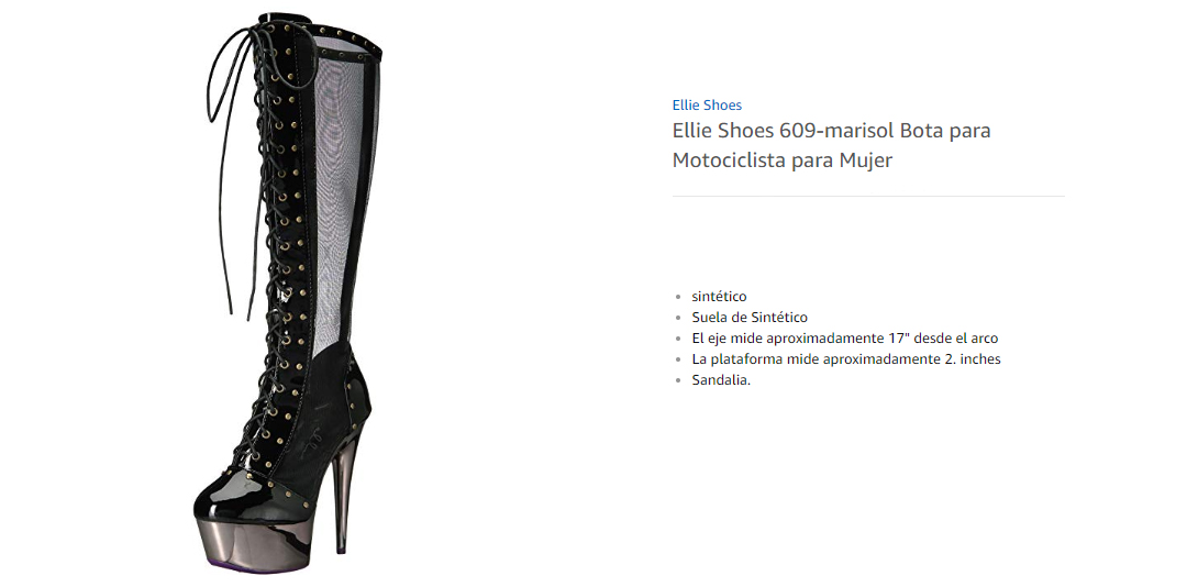 Ellie Shoes 609 Marisol  Botas para Mujer Negro