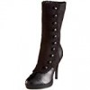 Funtasma by Pleaser Splendor 130 Botas de Media Piel para Mujer Negro Black Microfiber PU