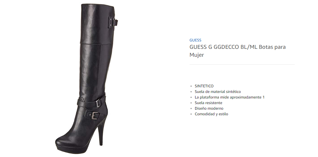 GUESS G GGDECCO BL/ML Botas para Mujer Black/Multi