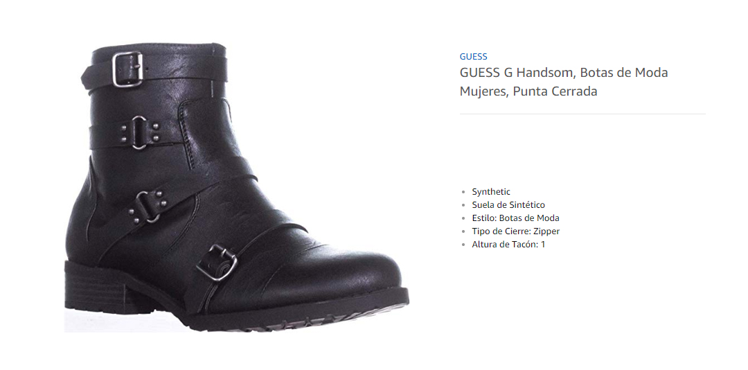 GUESS G Handsom Botas de Moda Mujeres Punta Cerrada Negro