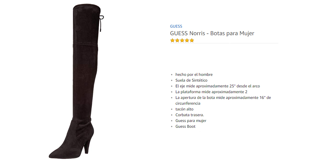 GUESS Norris  Botas para Mujer Negro/Negro