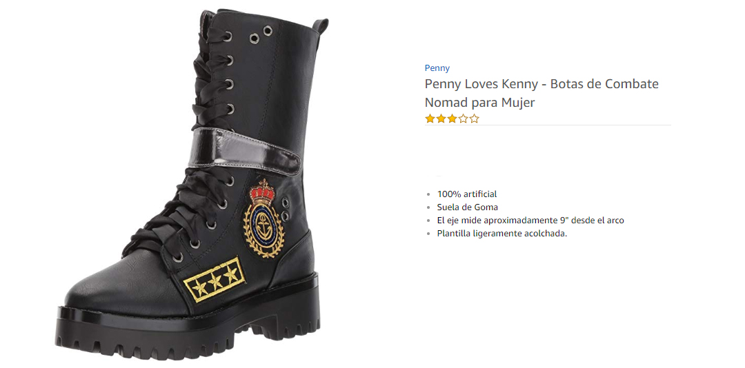 Penny Loves Kenny  Botas de Combate Nomad para Mujer Negro