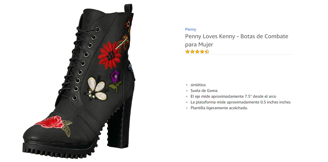 Penny Loves Kenny  Botas de Combate para Mujer Negro