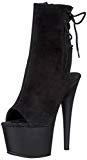 Pleaser  Bota ADO1018/B/M para Mujer Black Suede/Black Matte