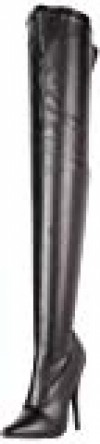 Pleaser Domina-3000/B/PU Botas para Mujer Negro