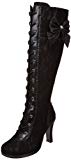 Pleaser Demonia Glam 240  Botas de cordones, para mujer Negro Black Polyurethane