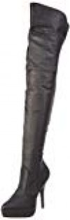 Pleaser Indulge 3011  Botas para Mujer Cuero Negro