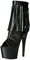 Pleaser Ado1019/bpu/m  Botas para Mujer Negro Black Faux Leather/Black Matte